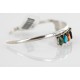 Petit Point Handmade Certified Authentic Zuni .925 Sterling Silver Multicolor Turquoise Native American Bracelet 12611