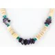 Navajo .925 Sterling Silver Graduated Melon Shell Turquoise and Amethyst Native American Necklace 25249-2 Navajo .925 Sterling Silver Graduated Melon Shell Turquoise and Amethyst Native American Necklace 25249-2