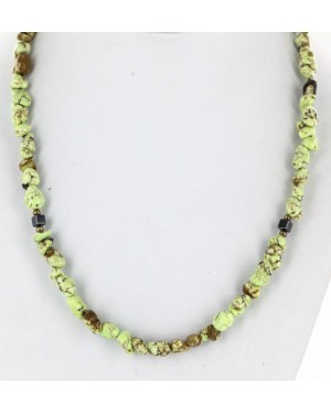 Certified Authentic Navajo .925 Sterling Silver GASPEITE and HEMATITE Native American Necklace 15918-3