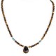 Certified Authentic Navajo .925 Sterling Silver Natural Turquoise Tigers Eye Native American Necklace 25231-23