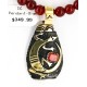 12kt Gold Filled And .925 Sterling Silver Handmade Gaco Certified Authentic Navajo Coral Agate and Turquoise Native American Necklace 24328-6