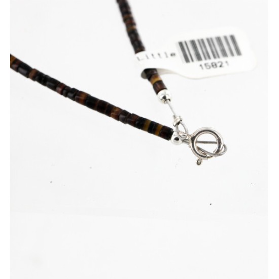 Handmade Certified Authentic Navajo .925 Sterling Silver Natural Spiny Oyster And Turquoise Native American Necklace 15926 Handmade Certified Authentic Navajo .925 Sterling Silver Natural Spiny Oyster And Turquoise Native American Necklace 15926