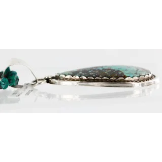 Handmade Navajo .925 Sterling Silver Natural Turquoise Native American Necklace 14985 Handmade Navajo .925 Sterling Silver Natural Turquoise Native American Necklace 14985