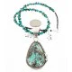 Handmade Navajo .925 Sterling Silver Natural Turquoise Native American Necklace 14985 Handmade Navajo .925 Sterling Silver Natural Turquoise Native American Necklace 14985