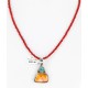 Handmade Certified Authentic Navajo .925 Sterling Silver Natural Spiny Oyster And Turquoise Native American Necklace 15908