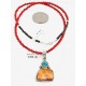 Handmade Certified Authentic Navajo .925 Sterling Silver Natural Spiny Oyster And Turquoise Native American Necklace 15908