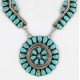 Handmade Certified Authentic Navajo .925 Sterling Silver Natural Turquoise Set Native American Necklace Earrings 15749-17945