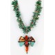 Large Butterfly Handmade Certified Authentic Navajo .925 Sterling Silver Signed Turquoise Spiny Oyster Native American Necklace 24101