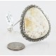 Handmade Certified Authentic Navajo .925 Sterling Silver WHITE Buffalo Turquoise Native American Bracelet 12662