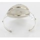 Handmade Certified Authentic Navajo .925 Sterling Silver WHITE Buffalo Turquoise Native American Bracelet 12662