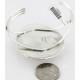 Handmade Certified Authentic Navajo .925 Sterling Silver WHITE Buffalo Turquoise Native American Bracelet 12662