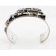 Pueblo Certified Authentic Navajo .925 Sterling Silver Natural Turquoise and Coral Native American Bracelet 12468