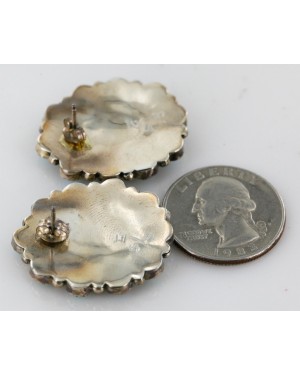 Certified Authentic Navajo .925 Sterling Silver Turquoise Set Native American Earrings 16582-17663