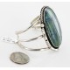 Handmade Certified Authentic Navajo .925 Sterling Silver Natural Spiderweb Turquoise Native American Bracelet  12356