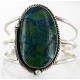 Handmade Certified Authentic Navajo .925 Sterling Silver Natural Spiderweb Turquoise Native American Bracelet  12356