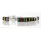 Petit Point Handmade Zuni .925 Sterling Silver Multicolor Turquoise Link Native American Bracelet 12669