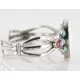 Handmade Navajo .925 Sterling Silver Native American Bracelet And White Howlite Purple Spiny Oyster 12423 Handmade Navajo .925 Sterling Silver Native American Bracelet And White Howlite Purple Spiny Oyster 12423