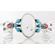 Handmade Certified Authentic Navajo .925 Sterling Silver Native American Bracelet And White Howlite Purple Spiny Oyster 12423 Handmade Certified Authentic Navajo .925 Sterling Silver Native American Bracelet And White Howlite Purple Spiny Oyster 12423