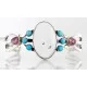 Handmade Navajo .925 Sterling Silver Native American Bracelet And White Howlite Purple Spiny Oyster 12423 Handmade Navajo .925 Sterling Silver Native American Bracelet And White Howlite Purple Spiny Oyster 12423
