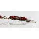 Petit Point Handmade Certified Authentic Signed Zuni .925 Sterling Silver Coral Set Native American Necklace Bracelet Earrings 15790-17946-12527