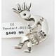 Certified Authentic Kokopelli Allison Manuelit Navajo .925 Sterling Silver Pin Pendant Native American Necklace 24329-0