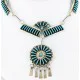 Petit Point Handmade Zuni .925 Sterling Silver Turquoise Set Native American Necklace Earrings 15790-17946 Petit Point Handmade Zuni .925 Sterling Silver Turquoise Set Native American Necklace Earrings 15790-17946
