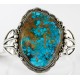 Handmade Certified Authentic Navajo .925 Sterling Silver Turquoise Native American Cuff Bracelet 12674