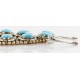Handmade Certified Authentic Navajo .925 Sterling Silver Turquoise Squash Blossom Native American Necklace and Earrings Set Ray Begay 15740-17659