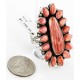 Handmade Certified Authentic Flower Signed Navajo .925 Sterling Silver Spiny Oyster Native American Ring  16421