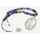 Handmade Certified Authentic Navajo 12kt Gold Filled .925 Sterling Silver Natural LAPIS and Turquoise Native American Necklace 14980