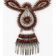 Large Petit Point Handmade Certified Authentic Signed by JL Zuni .925 Sterling Silver Natural Spiny Oyster Native American Necklace and Earrings Set 15752-17712