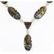 Handmade Certified Authentic Kokopelli Navajo .925 Sterling Silver and 12kt Gold Filled Set Native American Necklace and Bracelet 15870-12591