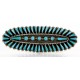 Handmade Certified Authentic Petit Point Zuni Signed by AVN .925 Sterling Silver Natural Turquoise Native American Ring  17904