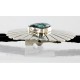 Handmade Certified Authentic Navajo .925 Sterling Silver Natural Turquoise Native American Bolo Tie  1190