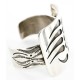 Collectable Large Handmade Certified Authentic Hopi Bear Paw Signed .925 Sterling Silver Native American Cuff Bracelet 12457-0