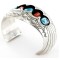Certified Authentic Navajo .925 Sterling Silver Coral Turquoise Signed BENALLY Native American Bracelet 1293