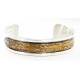Certified Authentic Navajo .925 Sterling Silver and Gold Filled Darin Bill Native American Bracelet 12449