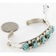 Handmade Certified Authentic Navajo .925 Sterling Silver Natural Turquoise Native American Bracelet 12755-4