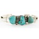 Handmade Certified Authentic Navajo .925 Sterling Silver Natural Turquoise Native American Bracelet 12754-4