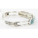 Handmade Certified Authentic Navajo .925 Sterling Silver Natural Turquoise Native American Bracelet 12755-1