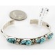 Handmade Certified Authentic Navajo .925 Sterling Silver Natural Turquoise Native American Bracelet 12755-1
