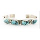 Handmade Certified Authentic Navajo .925 Sterling Silver Natural Turquoise Native American Bracelet 12755-1