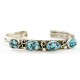 Handmade Certified Authentic Navajo .925 Sterling Silver Natural Turquoise Native American Bracelet 12755-2