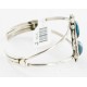 Handmade Certified Authentic Navajo .925 Sterling Silver Natural Turquoise Native American Bracelet 12756-5