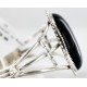 Large Handmade Certified Authentic Navajo .925 Sterling Silver Natural Black Onyx Native American Bracelet 12756-4