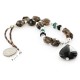 Large Certified Authentic Navajo Native .925 Sterling Silver Natural Boulder and Turquoise Smoky Quartz Native American Necklace 24372-2