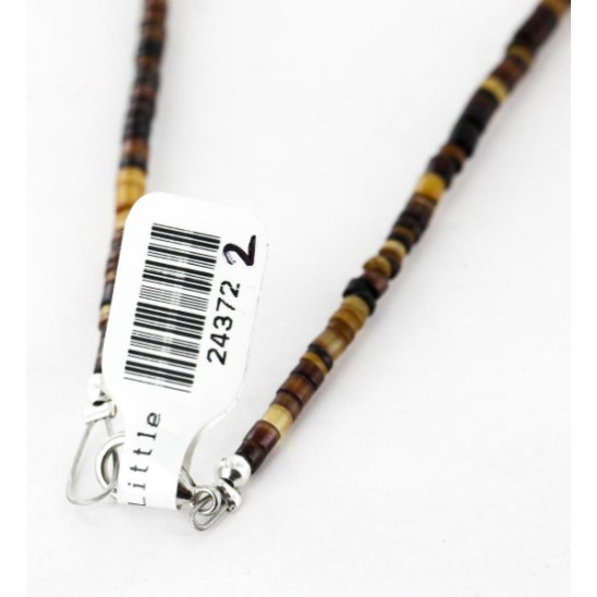 Large Certified Authentic Navajo Native .925 Sterling Silver Natural Boulder and Turquoise Smoky Quartz Native American Necklace 24372-2
