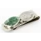 Vintage Style OLD Buffalo Coin Navajo .925 Sterling Silver and Nickel Natural Turquoise Native American Money Clip 11248-1
