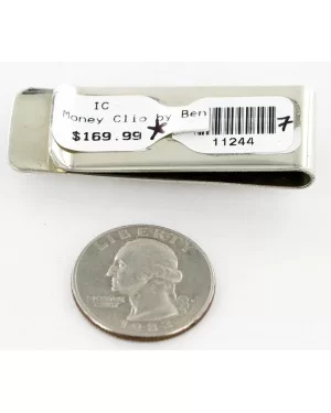Handmade Navajo .925 Sterling Silver and Nickel Turquoise Spiny Oyster Native American Money Clip 11244-7 Handmade Navajo .925 Sterling Silver and Nickel Turquoise Spiny Oyster Native American Money Clip 11244-7