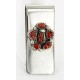 Handmade Certified Authentic Navajo .925 Sterling Silver Natural Coral Nuggets Native American Money Clip 1128 Handmade Certified Authentic Navajo .925 Sterling Silver Natural Coral Nuggets Native American Money Clip 1128